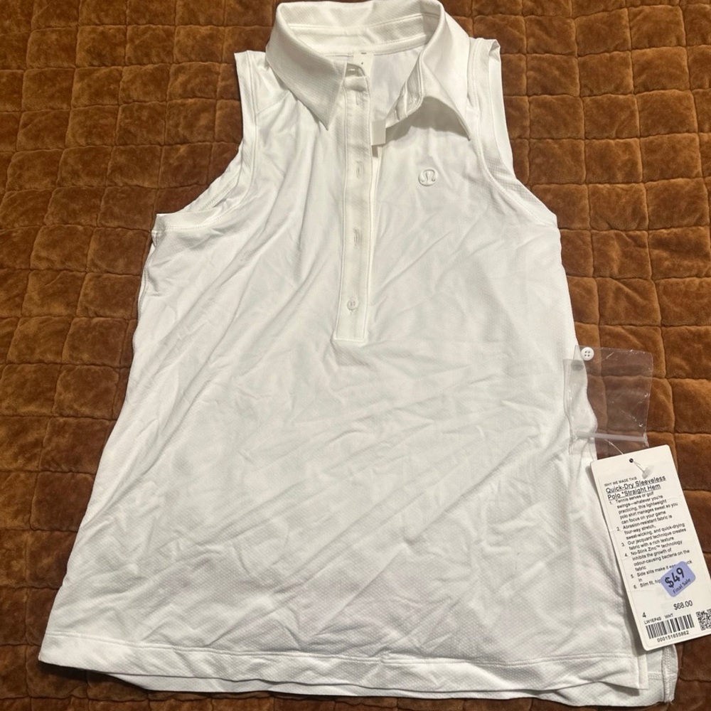Lululemon Athletica White Collared Top